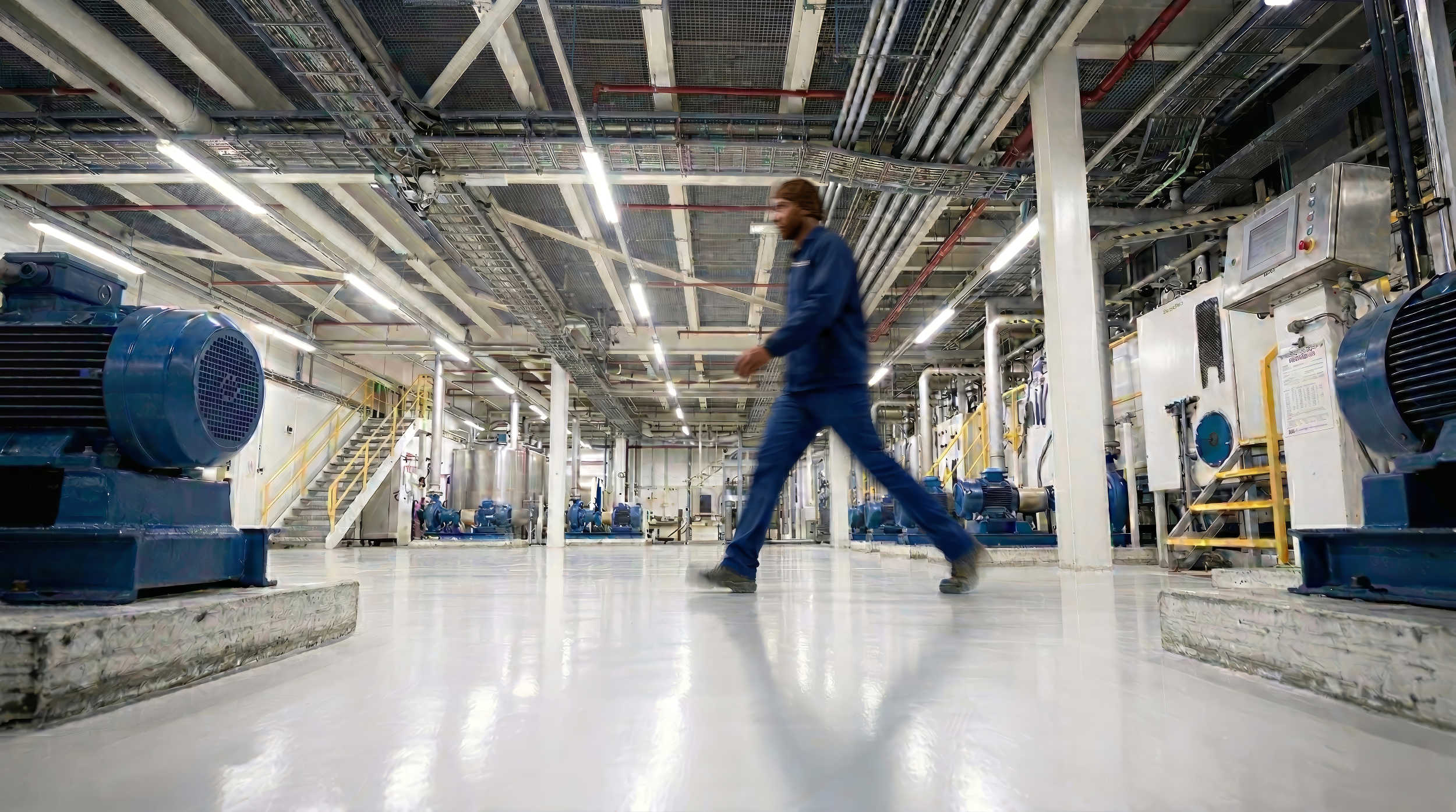 Man in fabriek